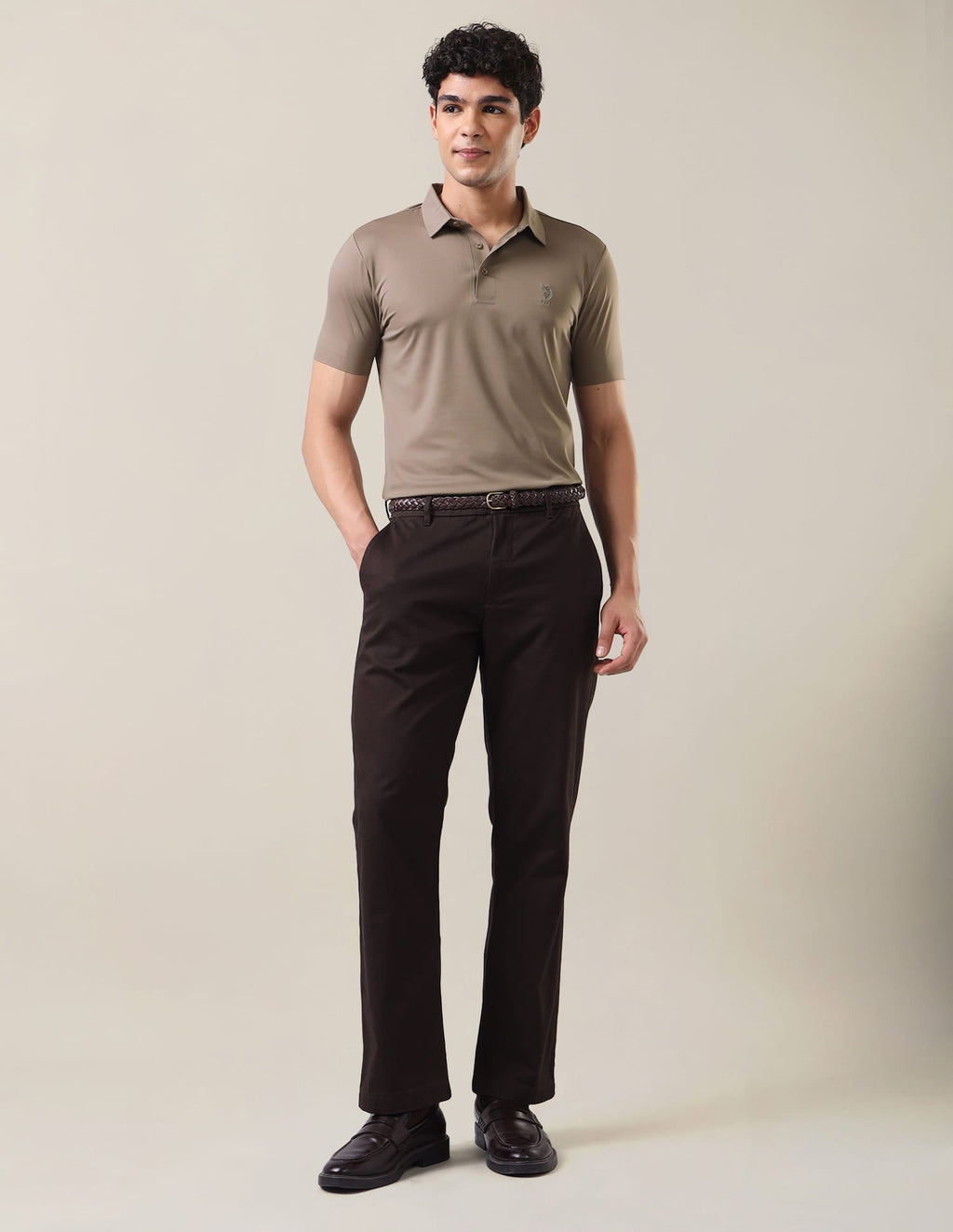 Solid Slim Fit Polo Shirt USP0