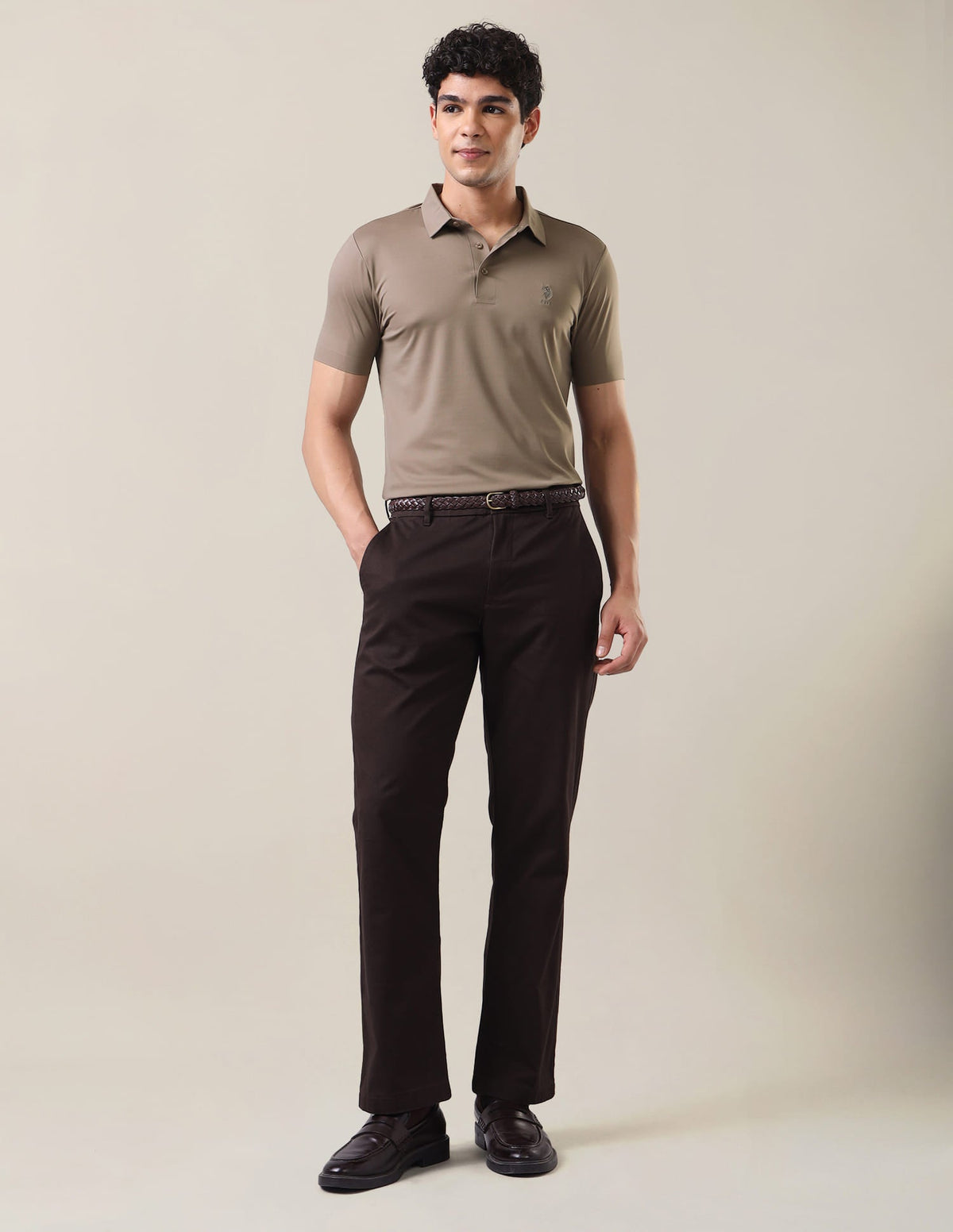 Solid Slim Fit Polo Shirt USP0