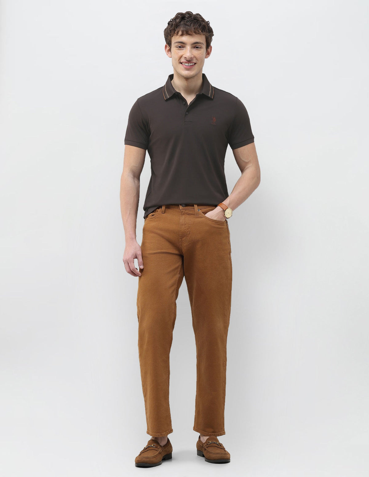Solid Slim Fit Polo Shirt USP0