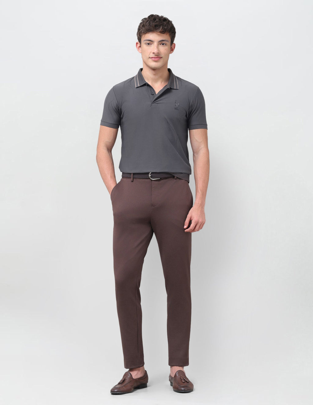 Solid Slim Fit Polo Shirt USP0
