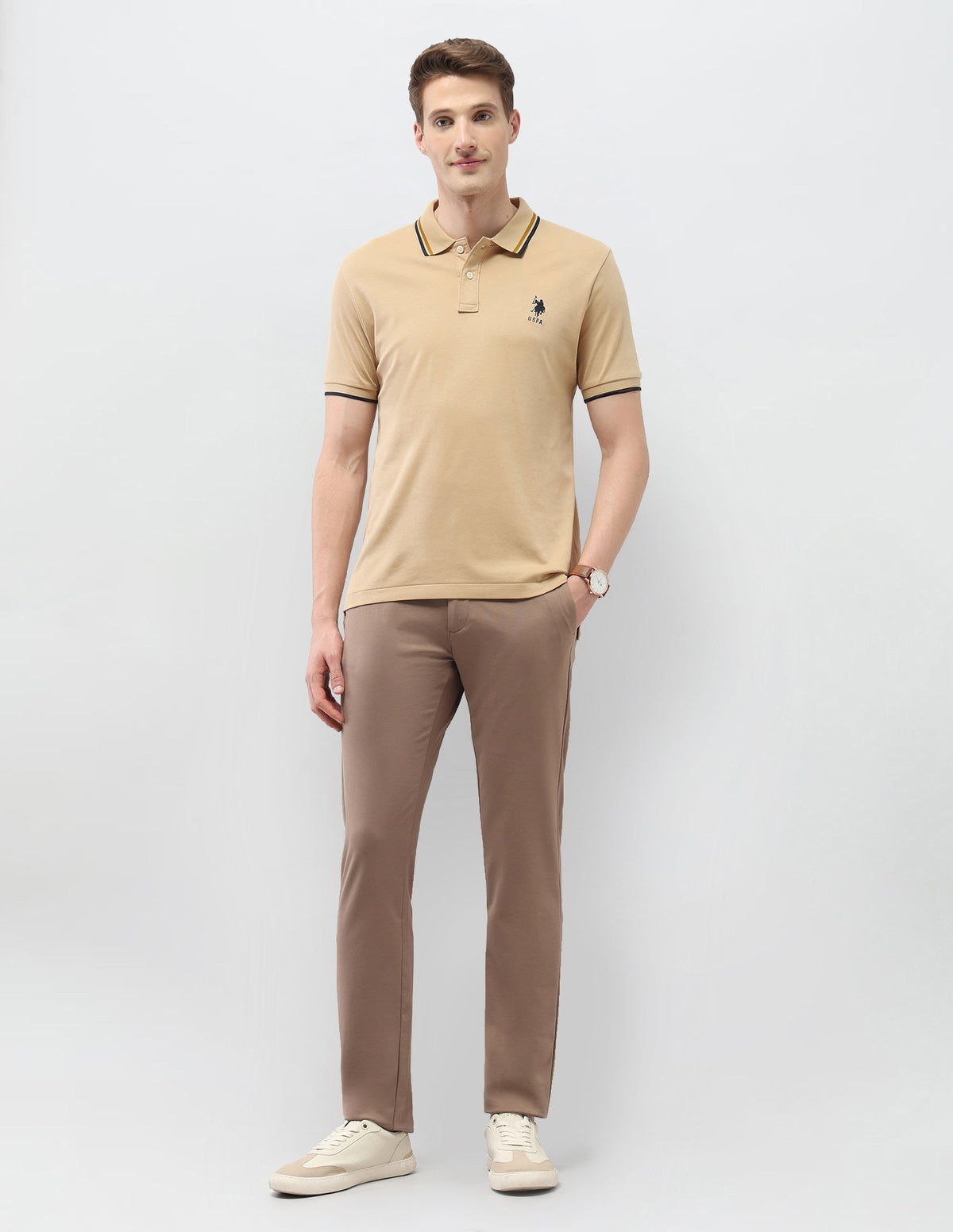 Solid Slim Fit Polo Shirt USP0