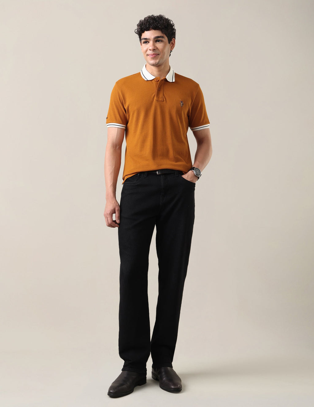 Solid Slim Fit Polo Shirt USP0