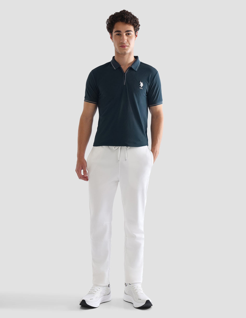 Solid Slim Fit Active Polo Shirt USP0