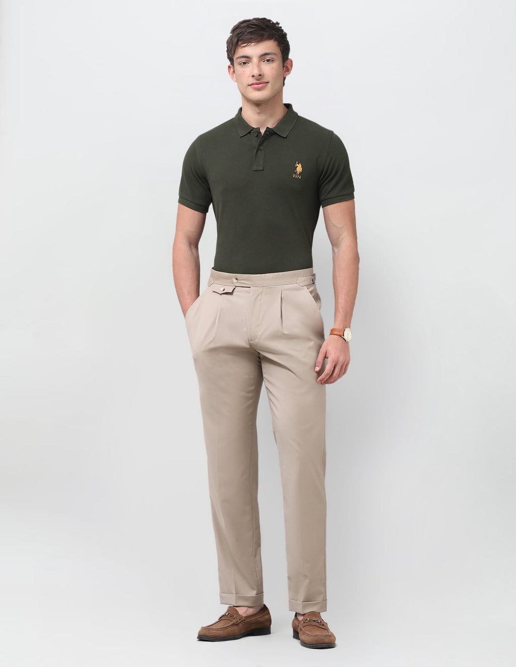 Solid Slim Fit Polo Shirt USP0