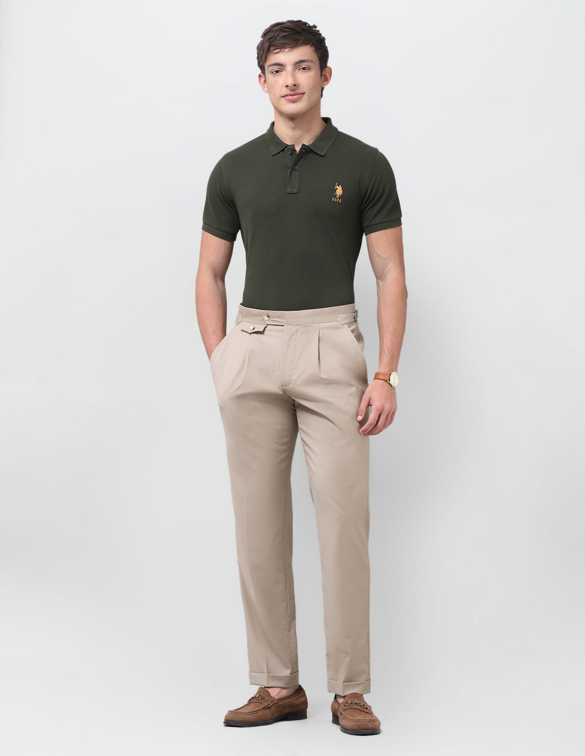 Solid Slim Fit Polo Shirt USP0