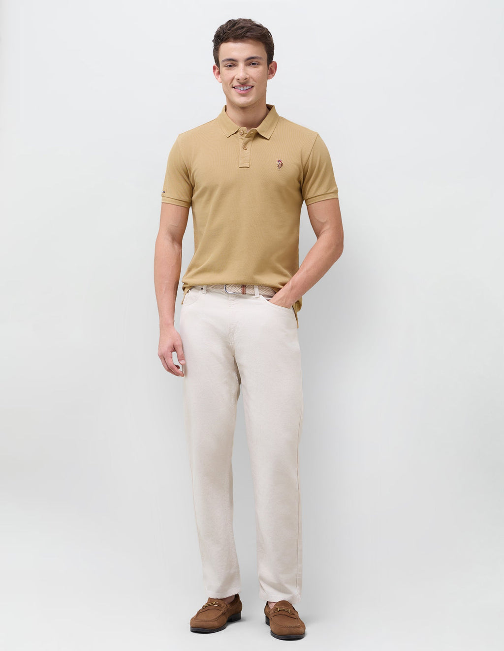 Solid Slim Fit Polo Shirt USP0