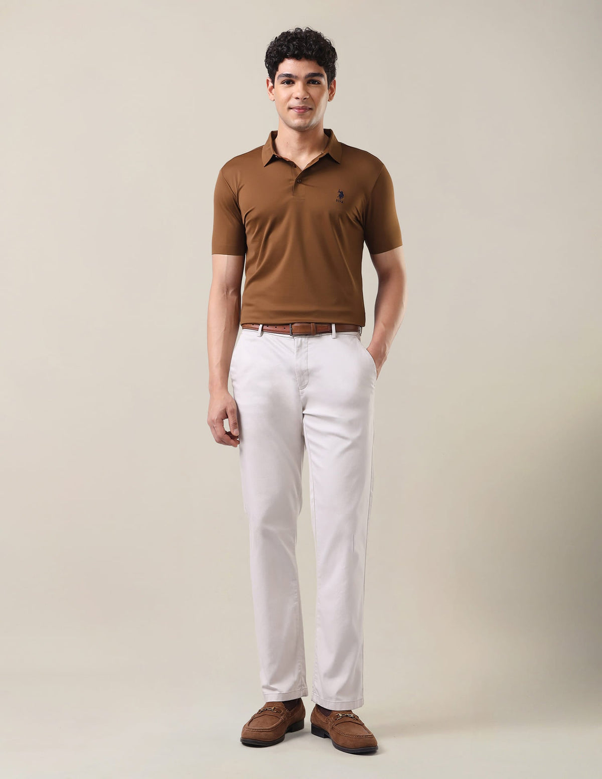 Solid Slim Fit Polo Shirt USP0