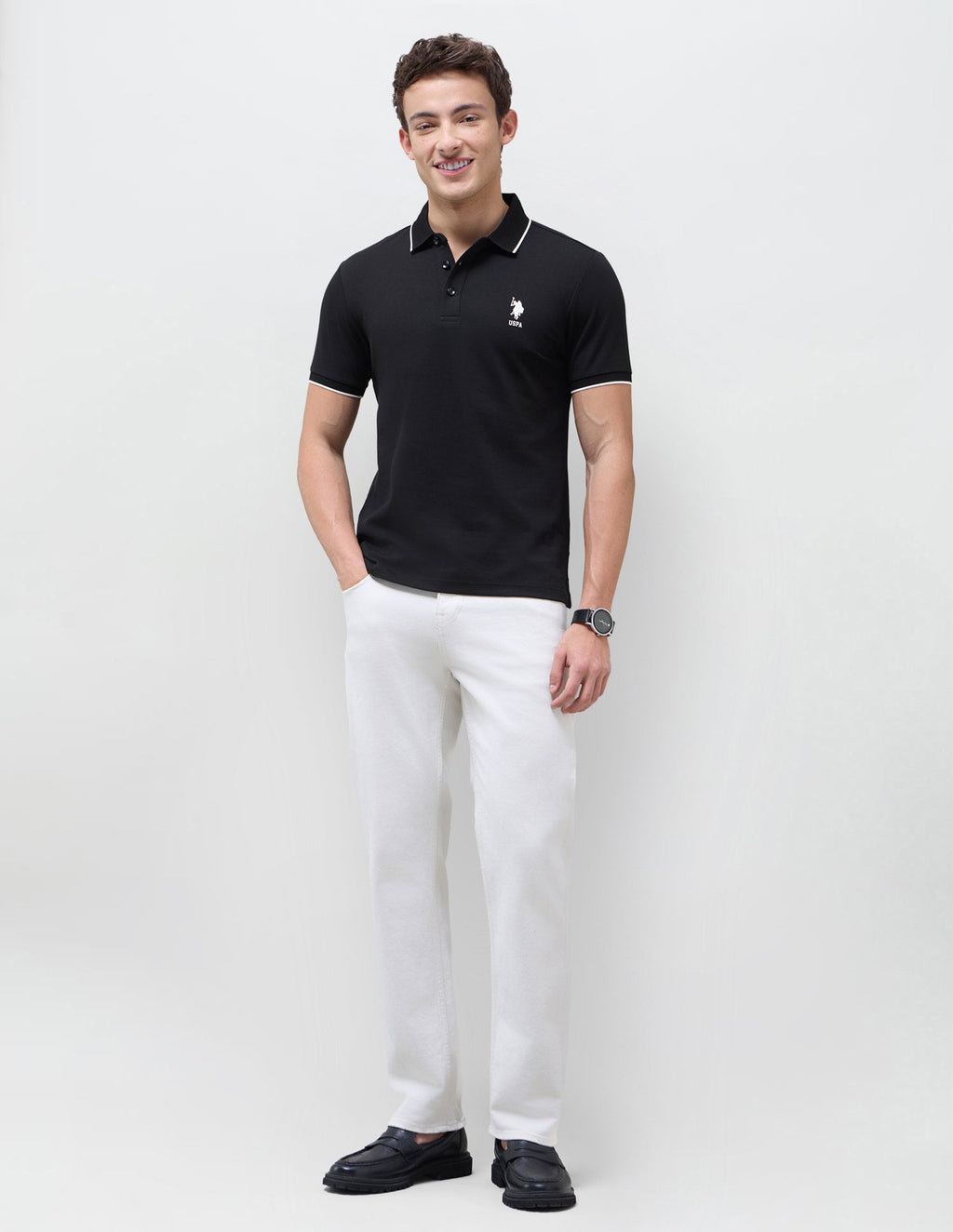 Solid Slim Fit Polo Shirt USP0