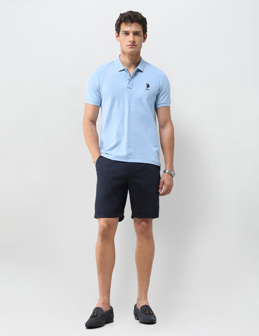 Solid Slim Fit Polo Shirt USP0