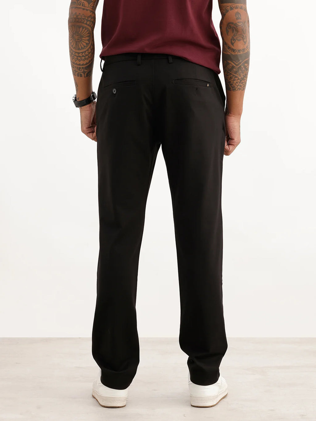 Classic Solid Slim Fit Trouser | Black