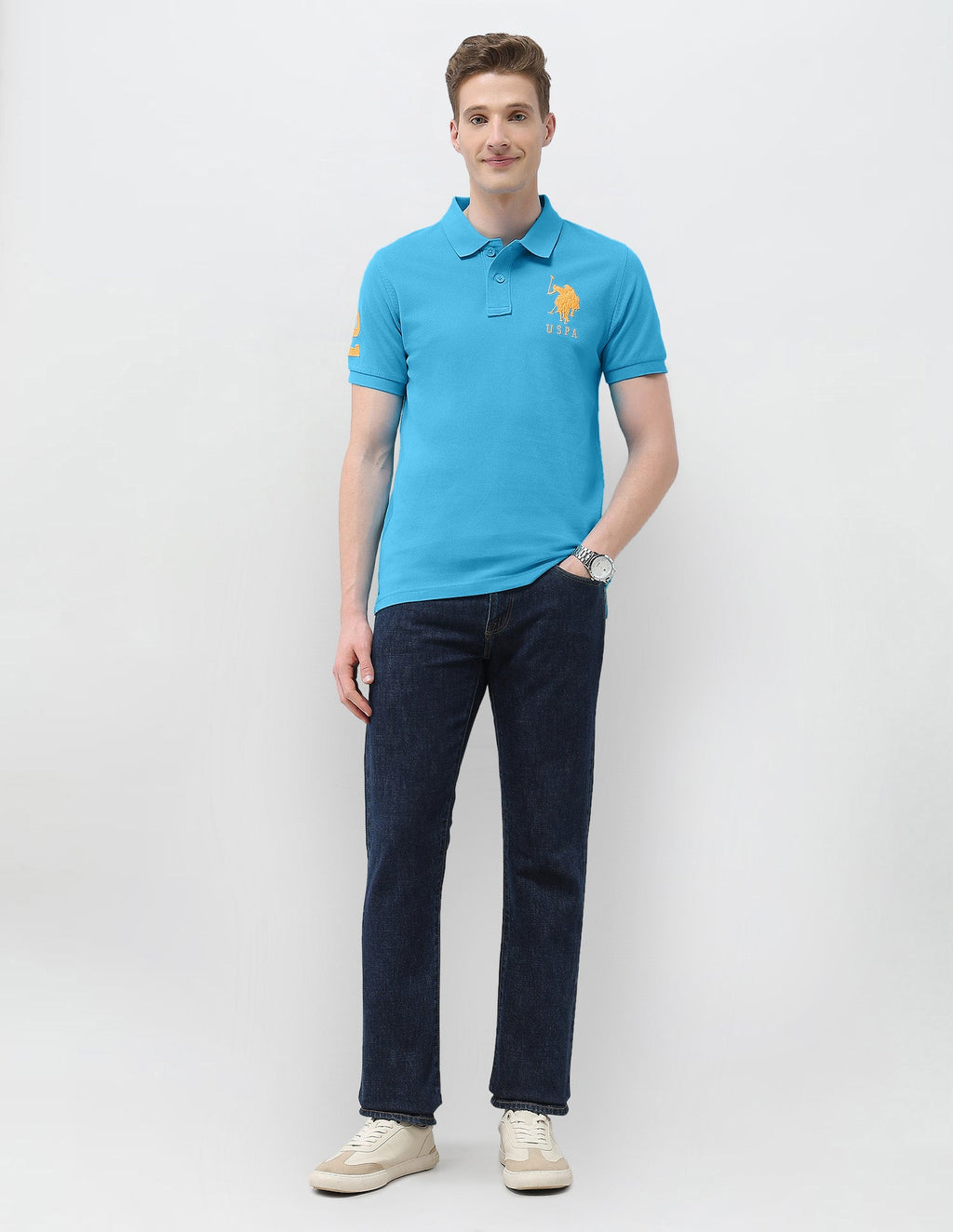 Solid Slim Fit Polo Shirt USP0