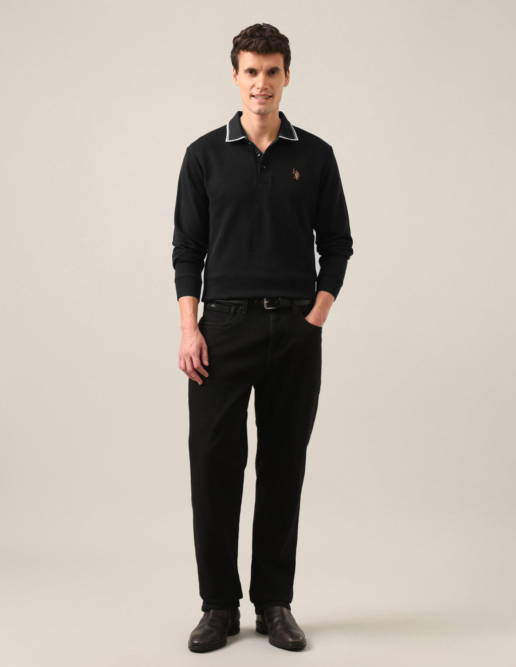 Solid Slim Fit Polo Shirt USP0