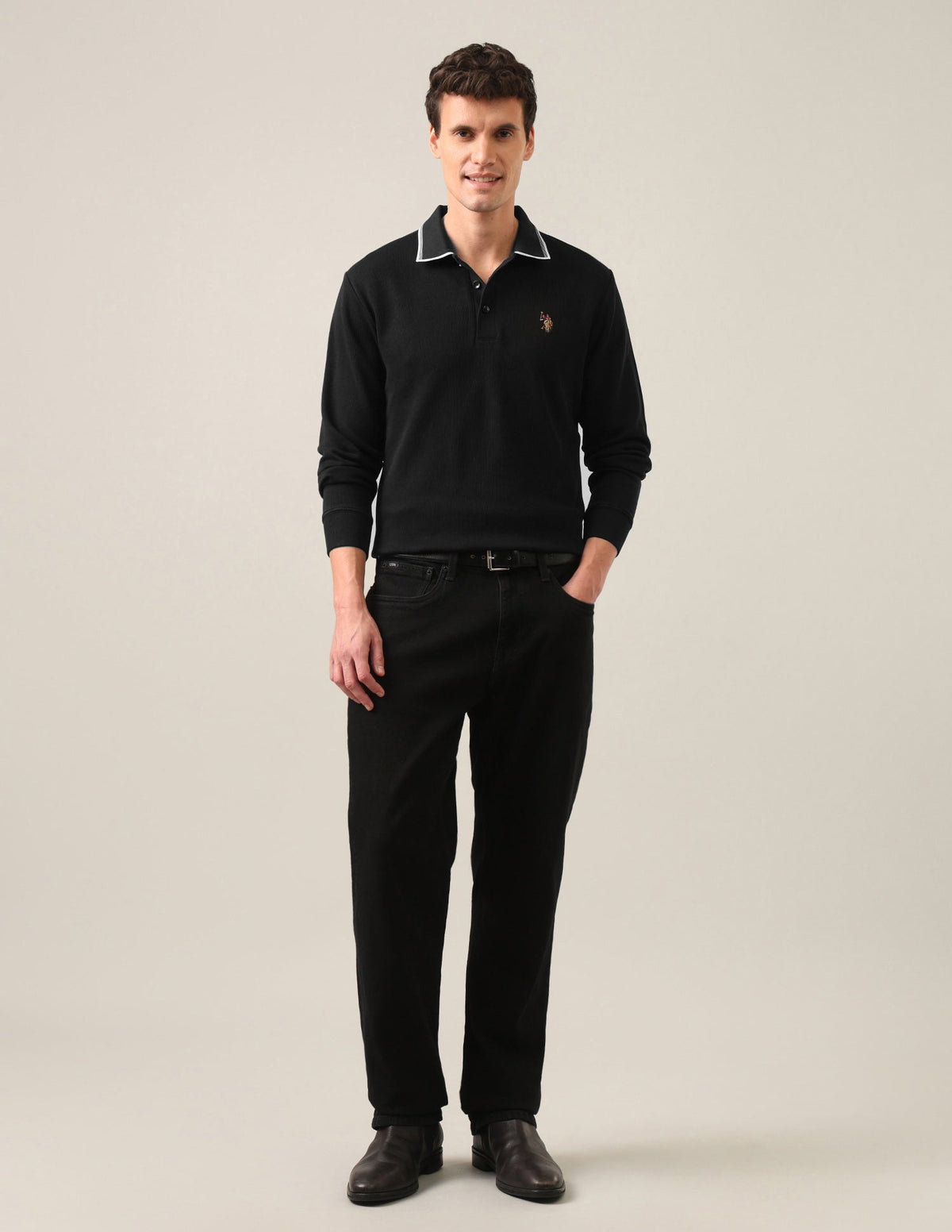 Solid Slim Fit Polo Shirt USP0