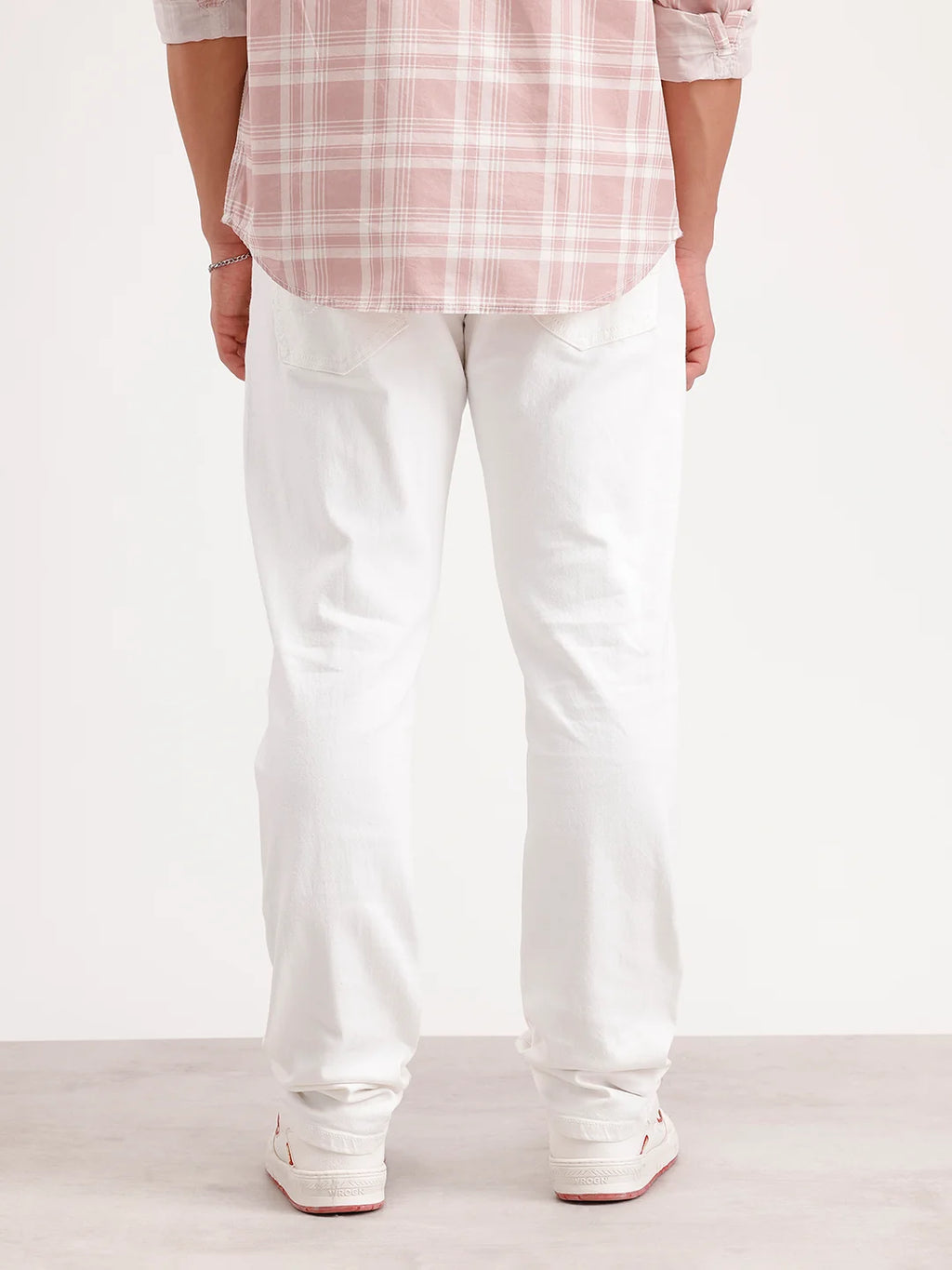 Solid Slim Fit Denim Jeans | White