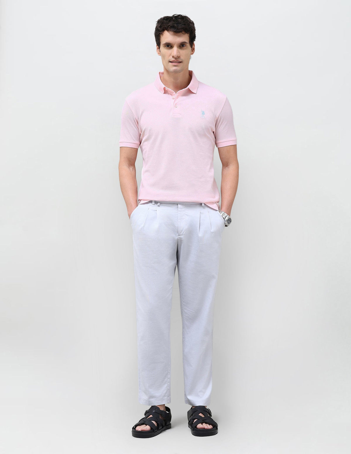 Solid Slim Fit Polo Shirt USP0