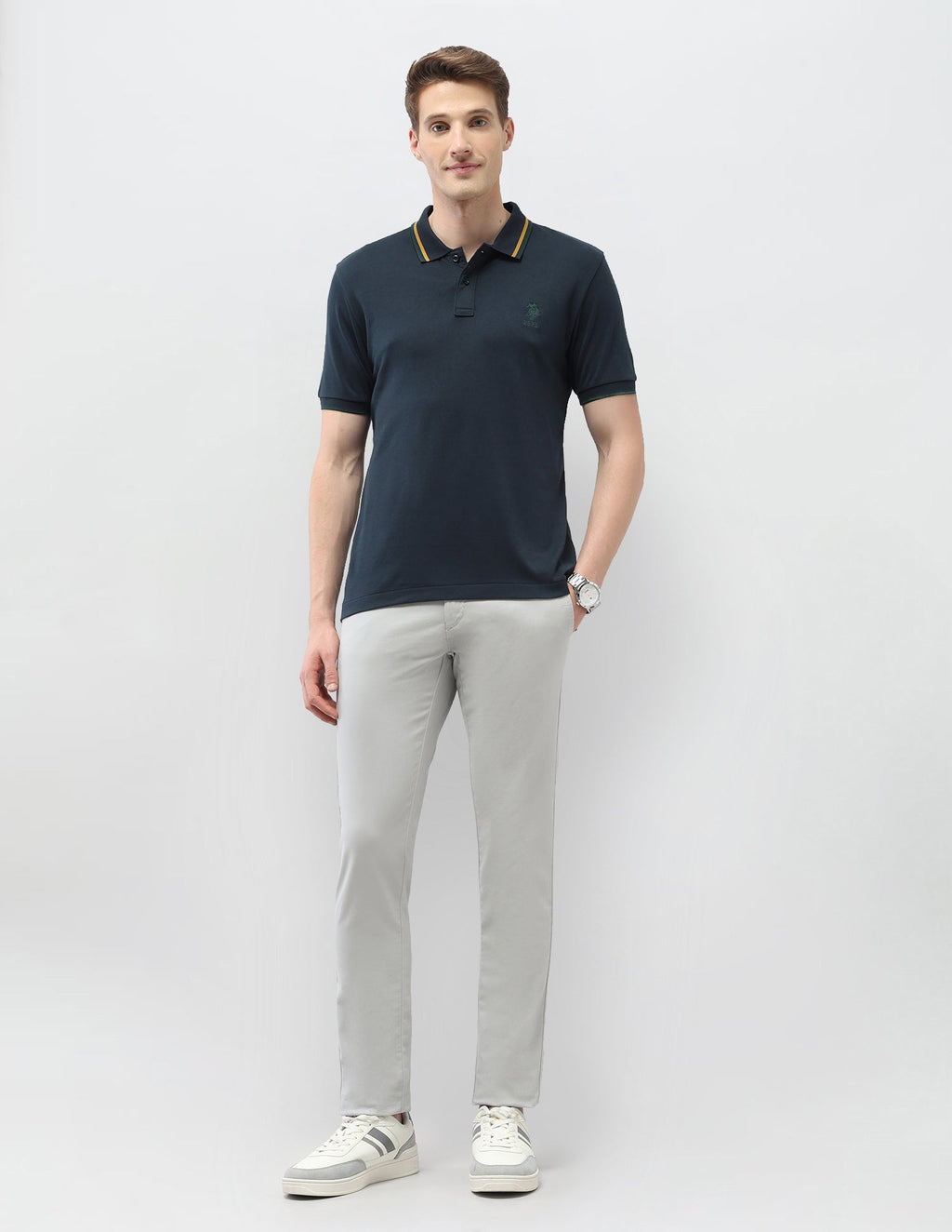Solid Slim Fit Polo Shirt USP0