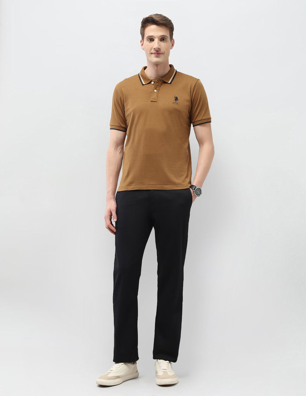 Solid Slim Fit Polo Shirt USP0