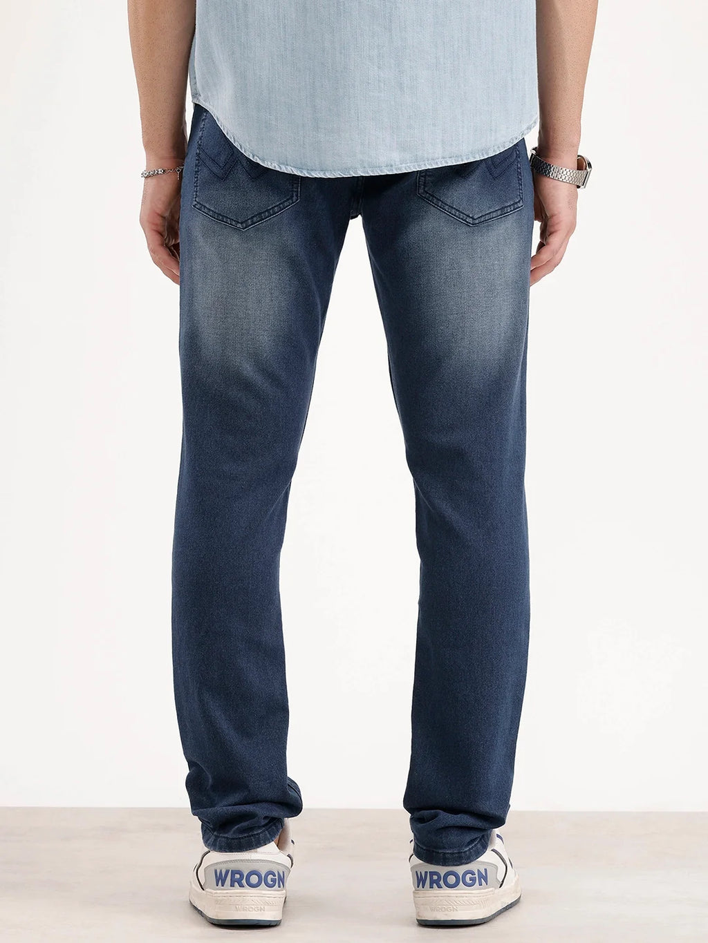 Solid Slim Fit Denim Jeans | Blue