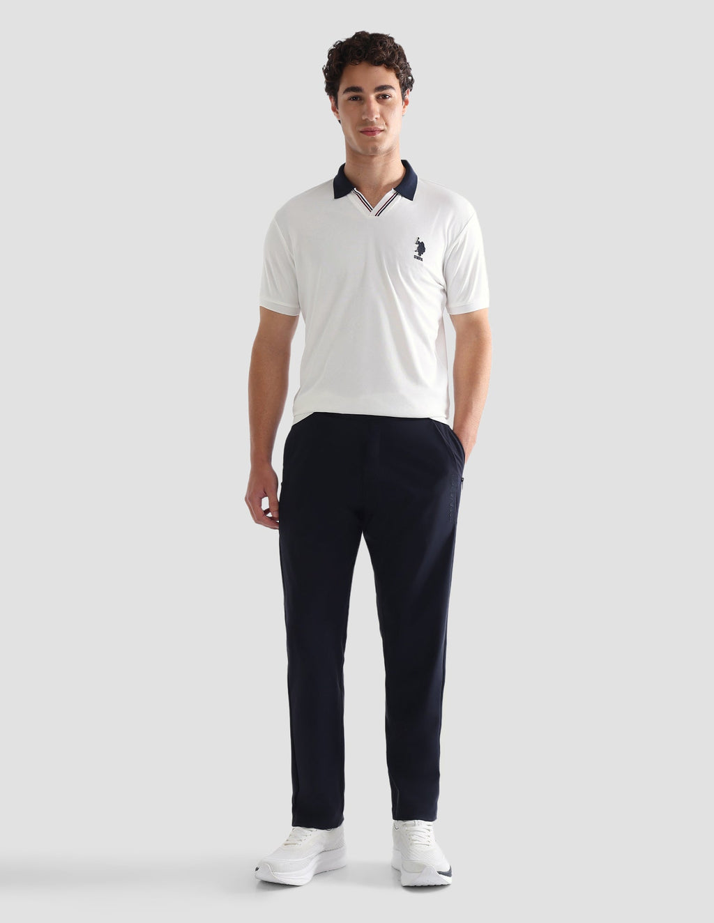 Solid Slim Fit Active Polo Shirt USP0