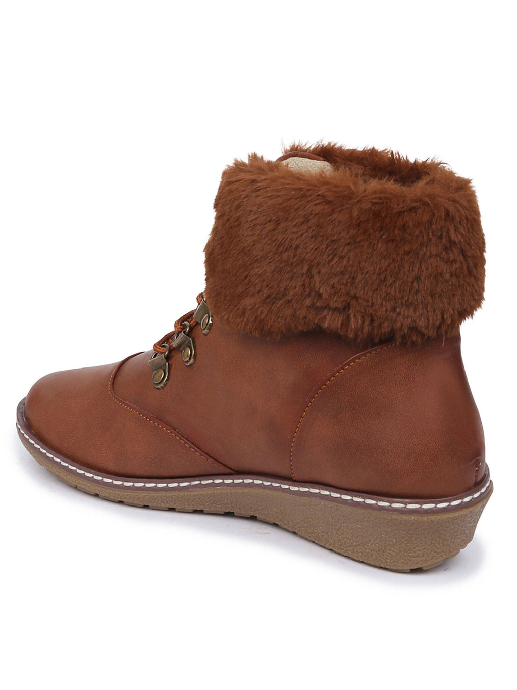 Solid Tan Casual Boots | BT61 - view 3