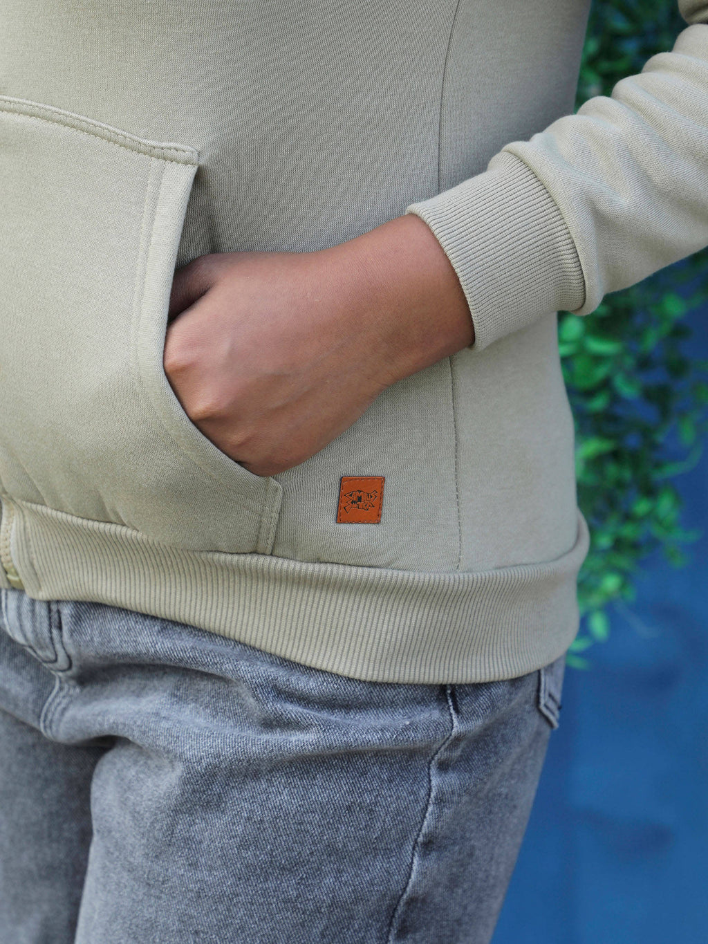 Womens Zip-Front Hoodie with Contrast Drawstring | HD56 - view 6