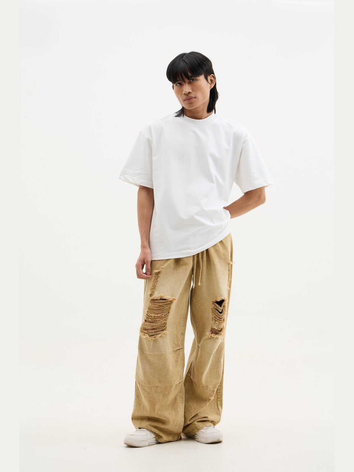 Brown Sand Wash Baggy Jeans | RF89 - view 1