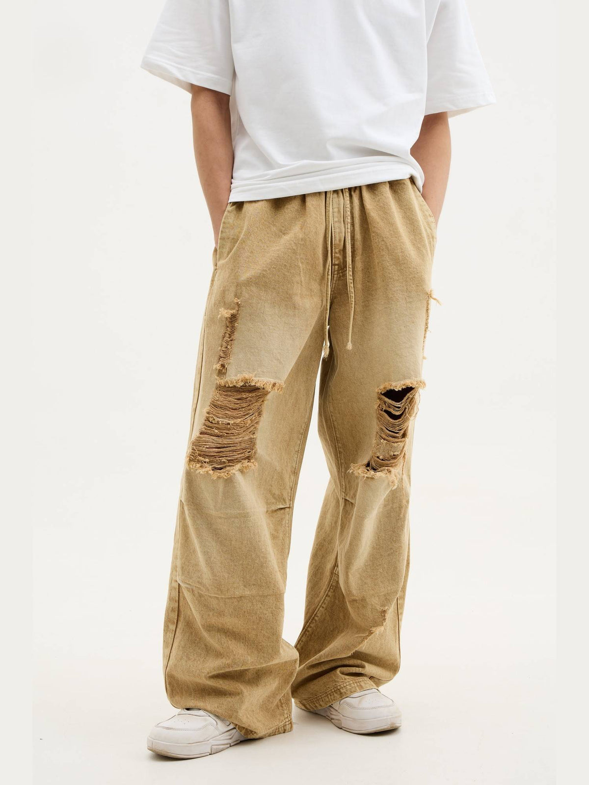 Brown Sand Wash Baggy Jeans | RF89 - view 5