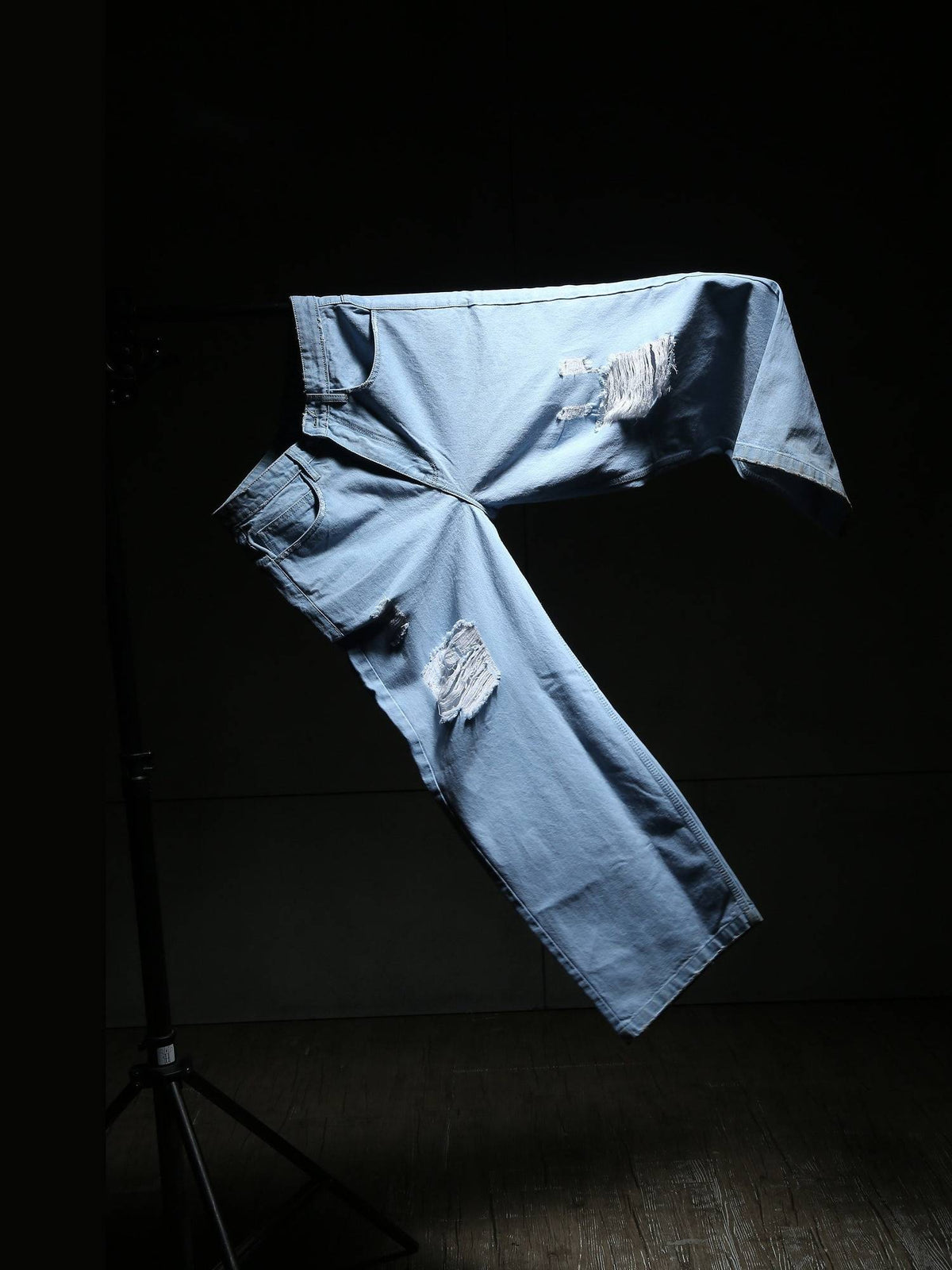 Distressed Blue Baggy Jeans | RF89 - view 2