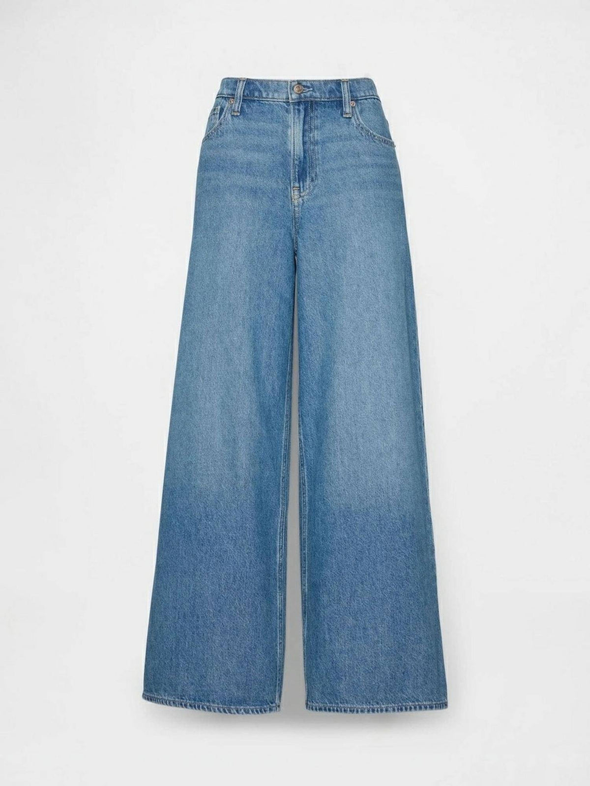 Blue Women's High Rise Wide-Leg Jeans | WL90 - view 5