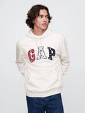 Men Grey Knitted Embroidered Regular Fit Hoodie | HD56 - view 1