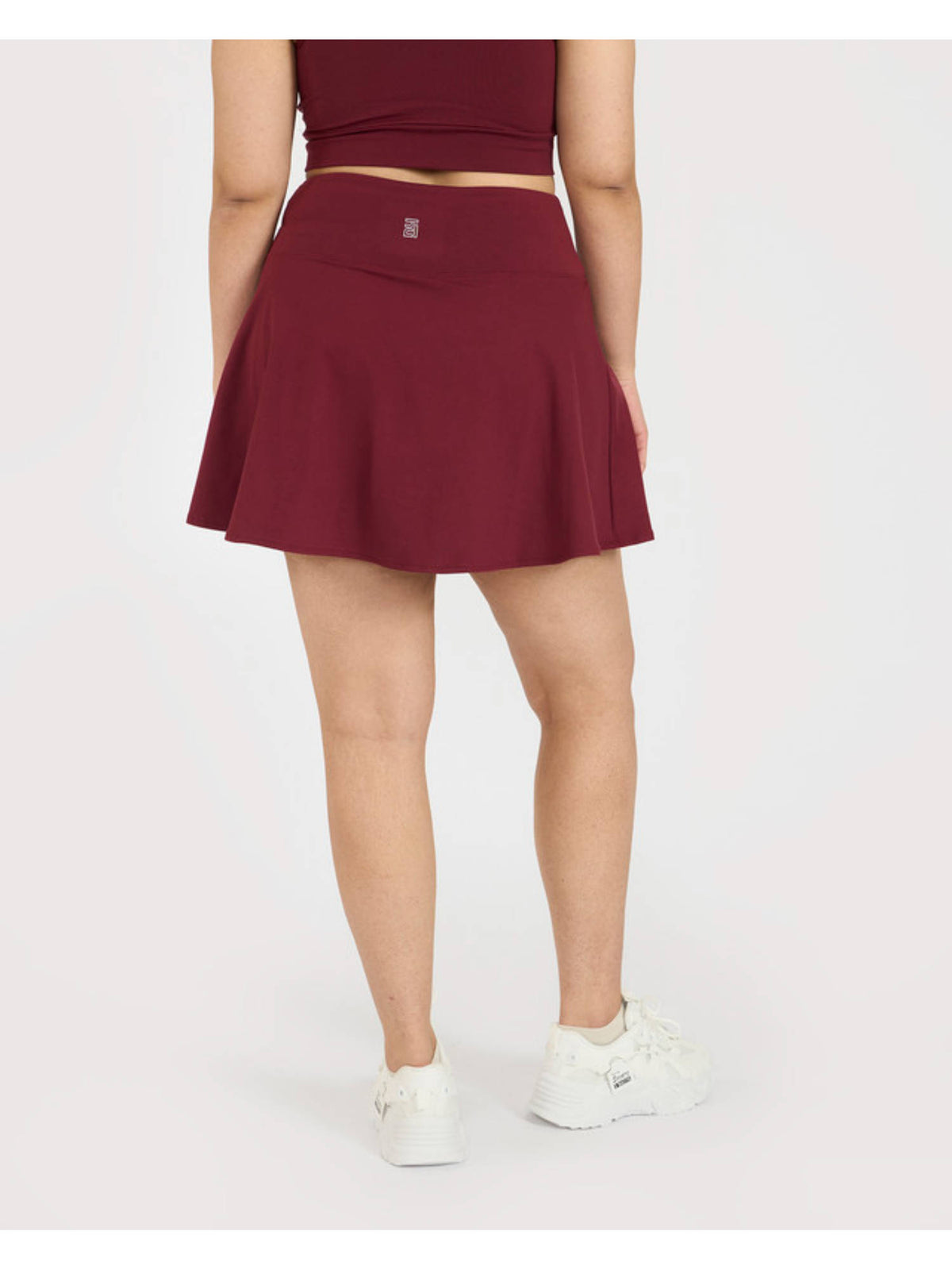 Red Zen High Waist Flare Skorts with Side Pockets - view 2