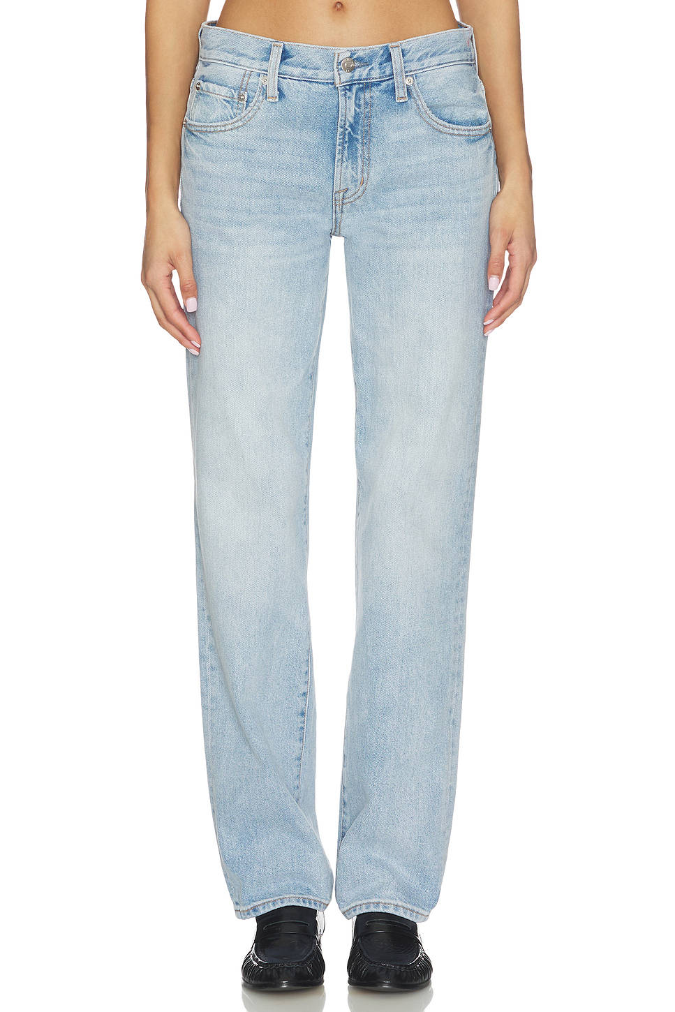 Issa Mid Rise Relaxed Straight Jeans | RF89 - view 1