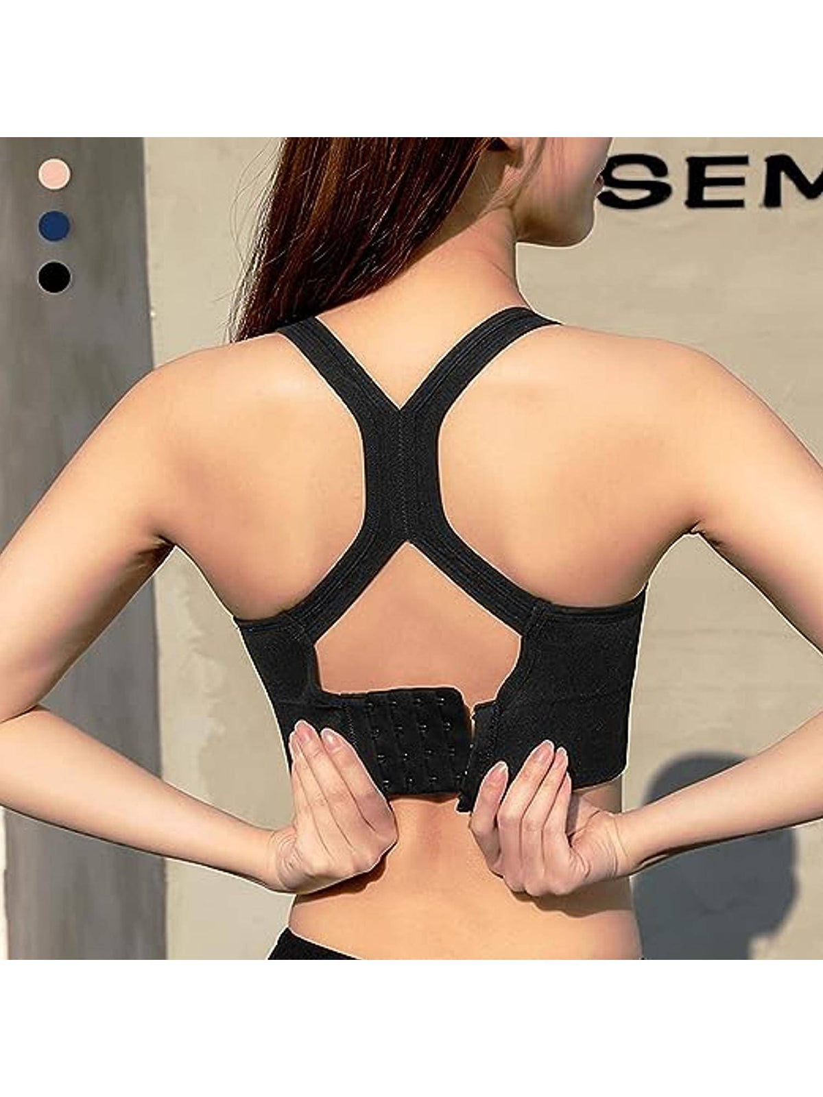 Blue Power Styled Back Active Sports Bra | sb09 - view 10