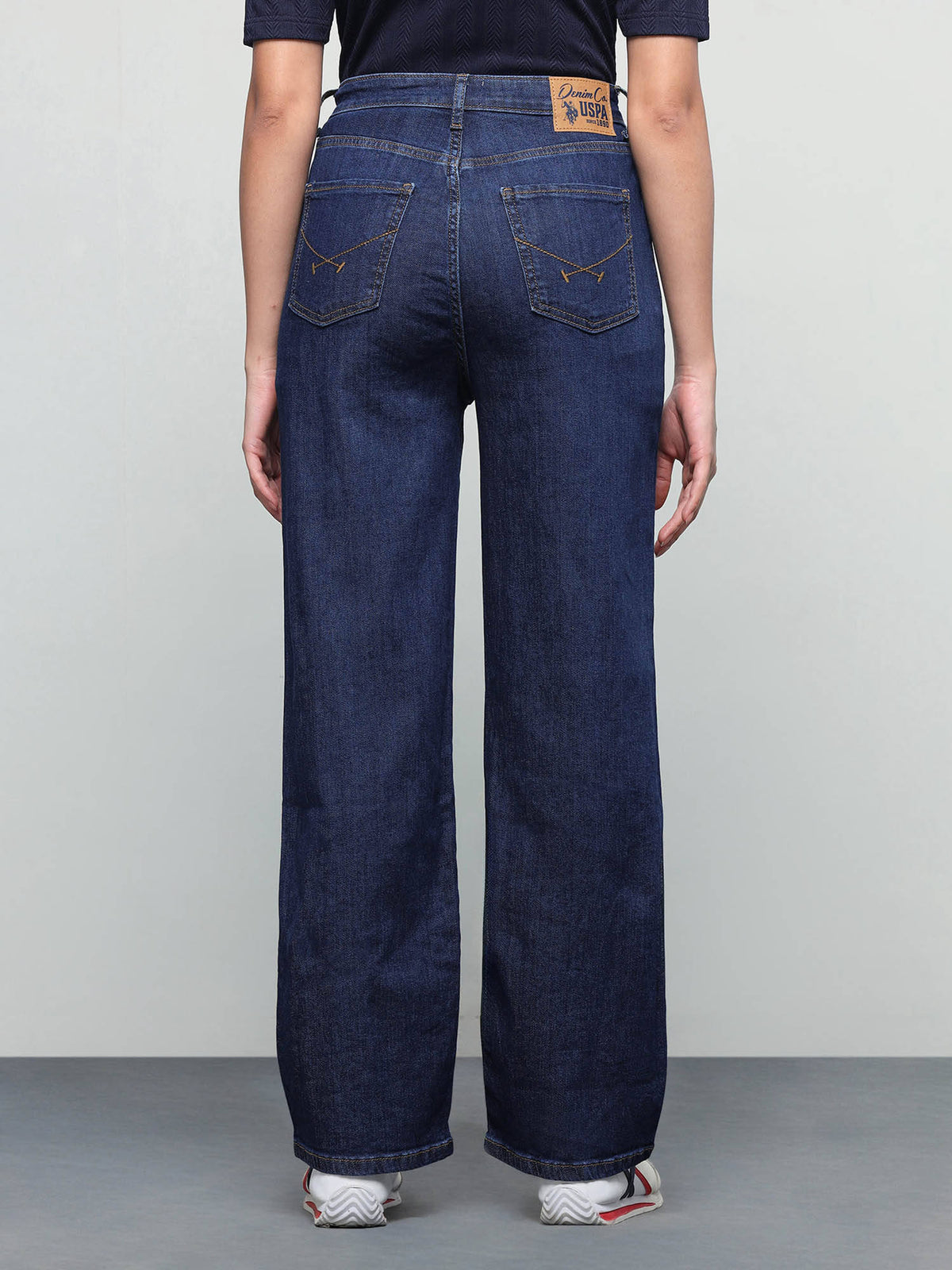 Women Blue Solid/Plain Cotton Jeans | ST23 - view 5