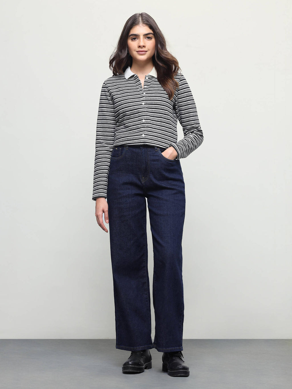 Women Blue Solid/Plain Cotton Jeans | RF89 - view 3
