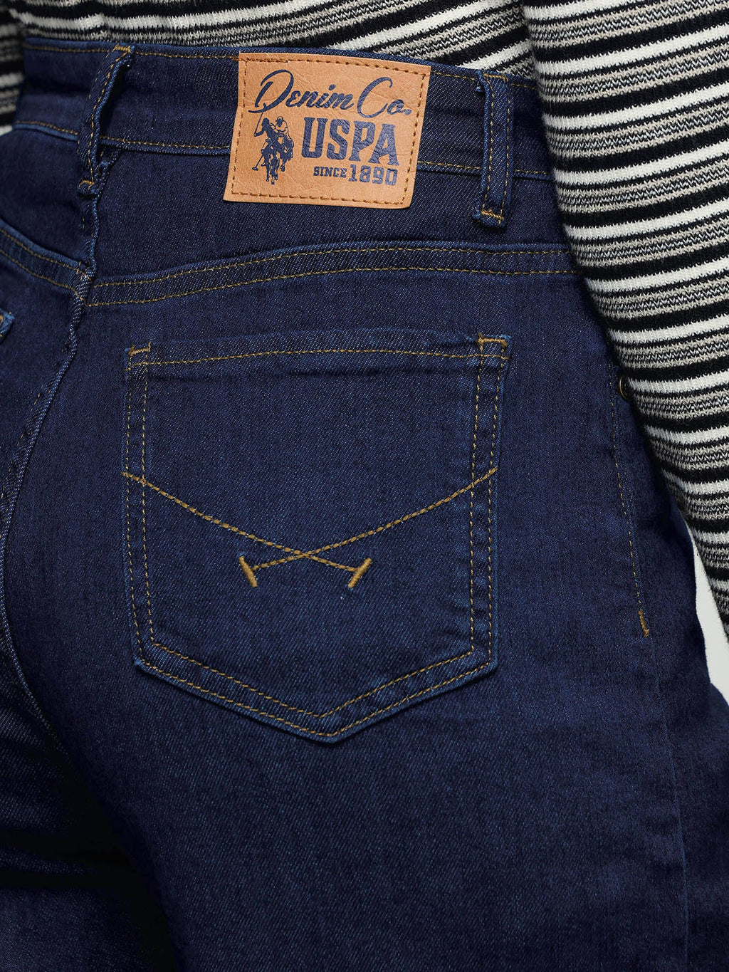 Women Blue Solid/Plain Cotton Jeans | RF89 - view 8