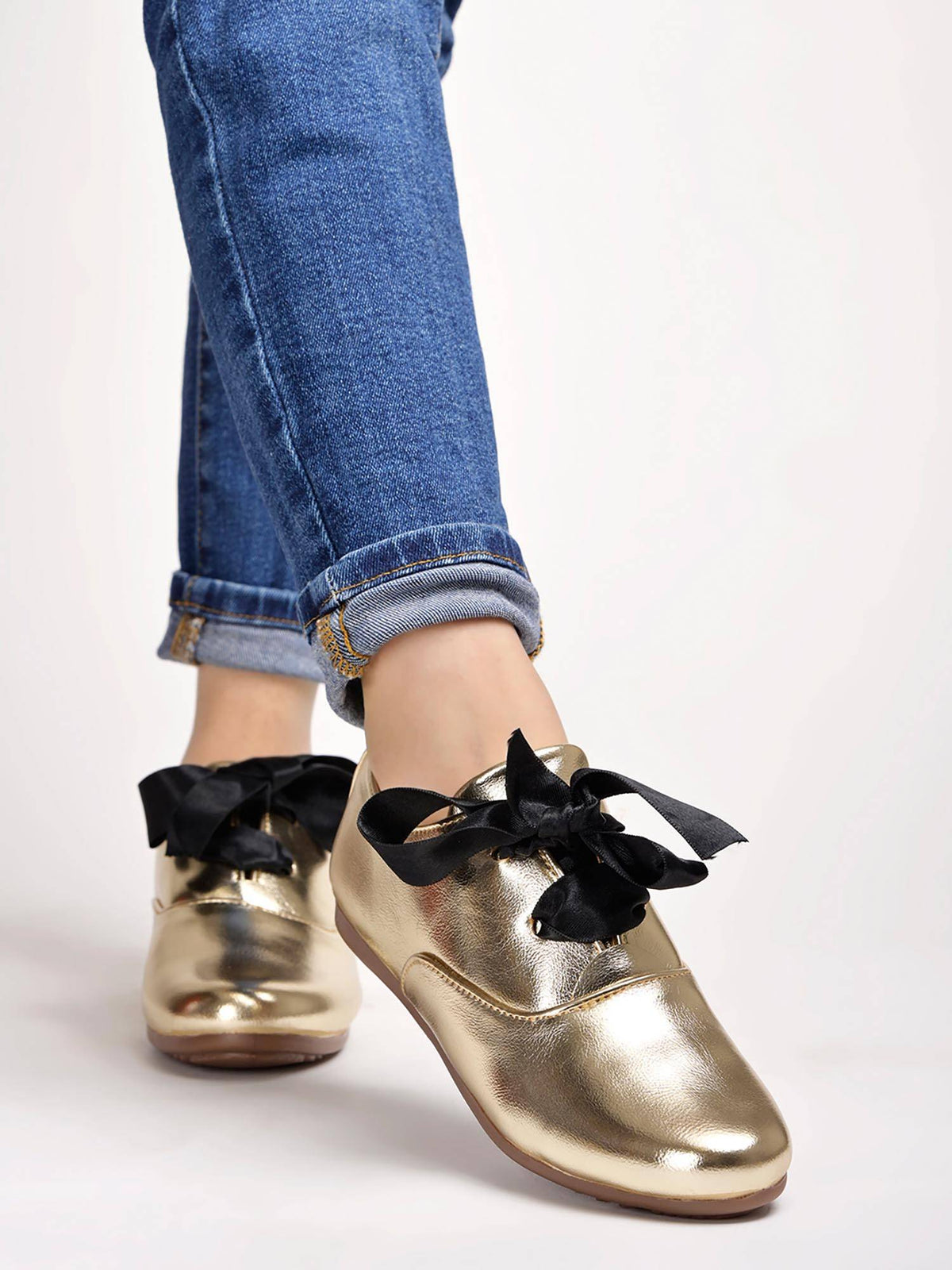 Smart Casual Golden Shoes for Women & Girls | SN09 - view 2