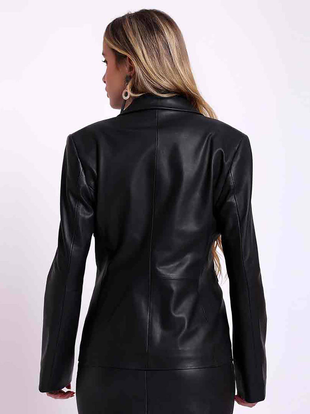 Black Solid Blazer Jacket | JC78 - view 4