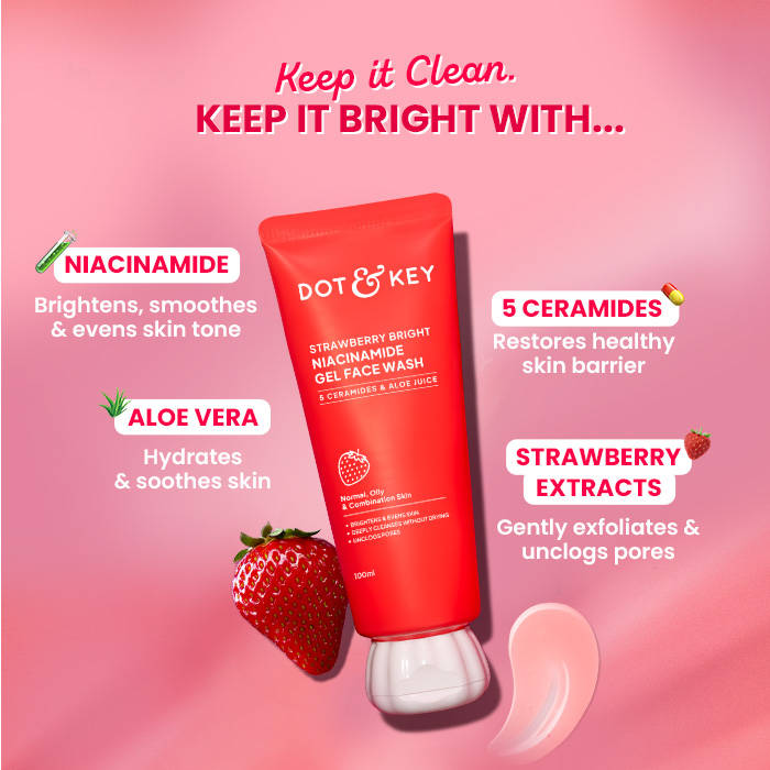 Strawberry Bright Niacinamide Gel Face Wash | FC3 - view 3