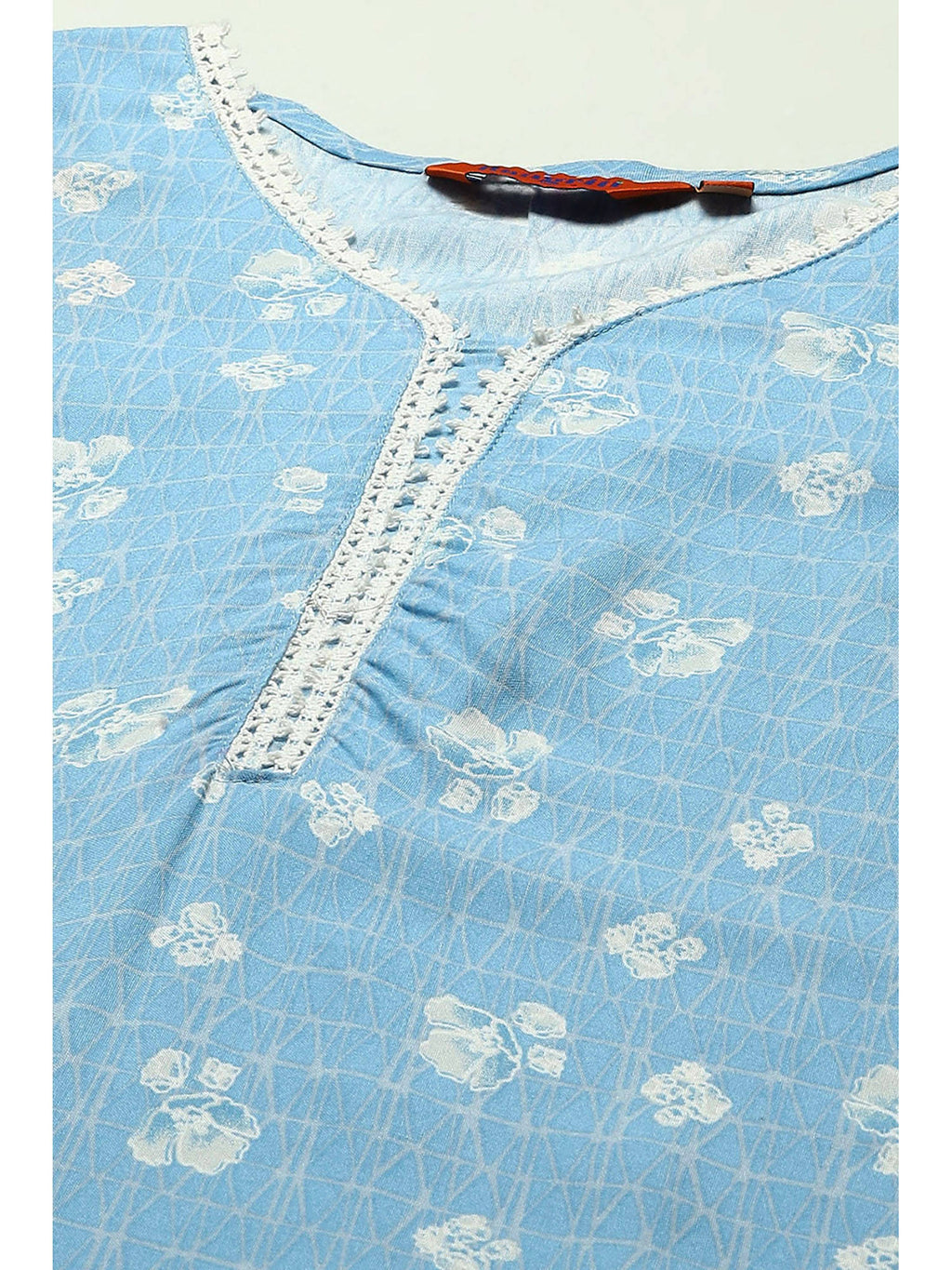 Blue Rayon Straight Kurta | KDG - view 2