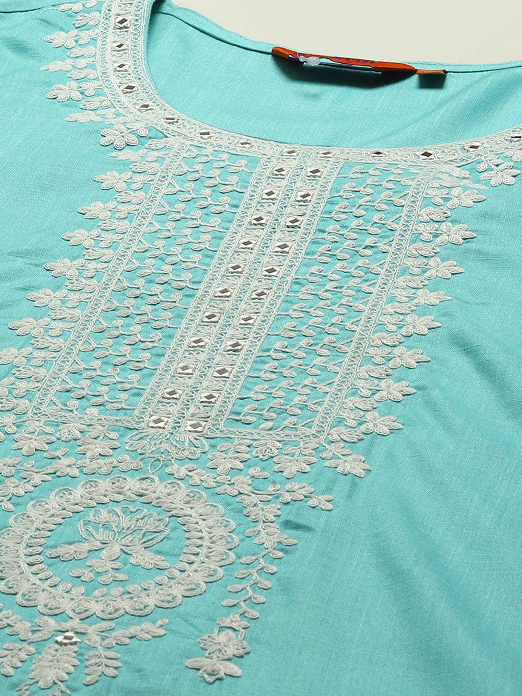 Aqua Rayon Slub Straight Kurta | FY93 - view 6