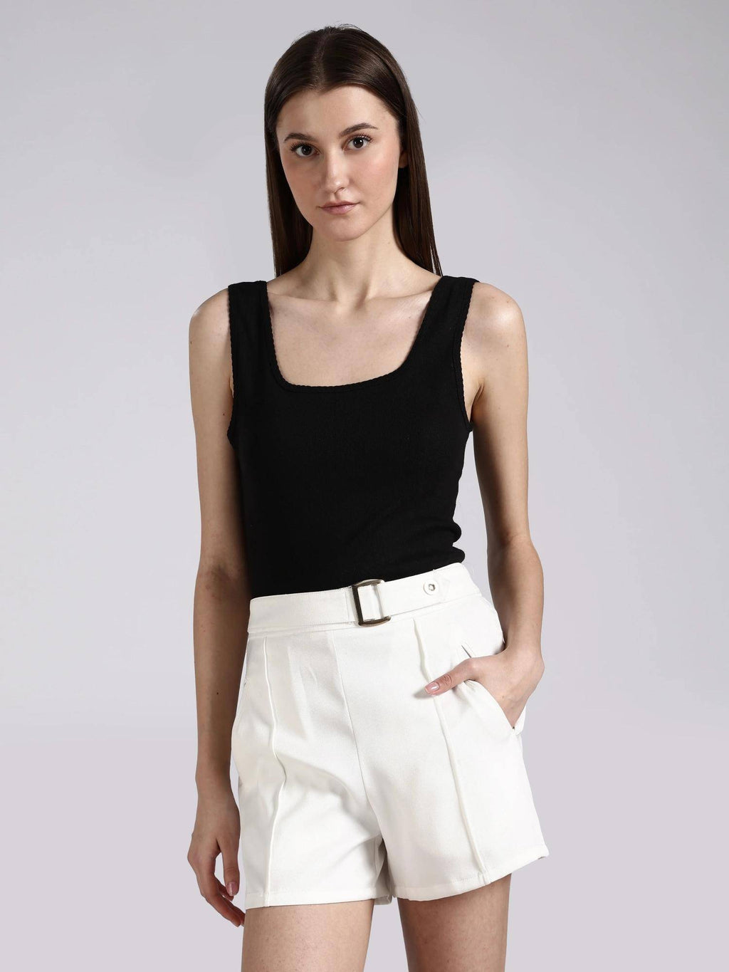 Slim Fit Cotton Square Neck Tank Top | TT98 - view 5