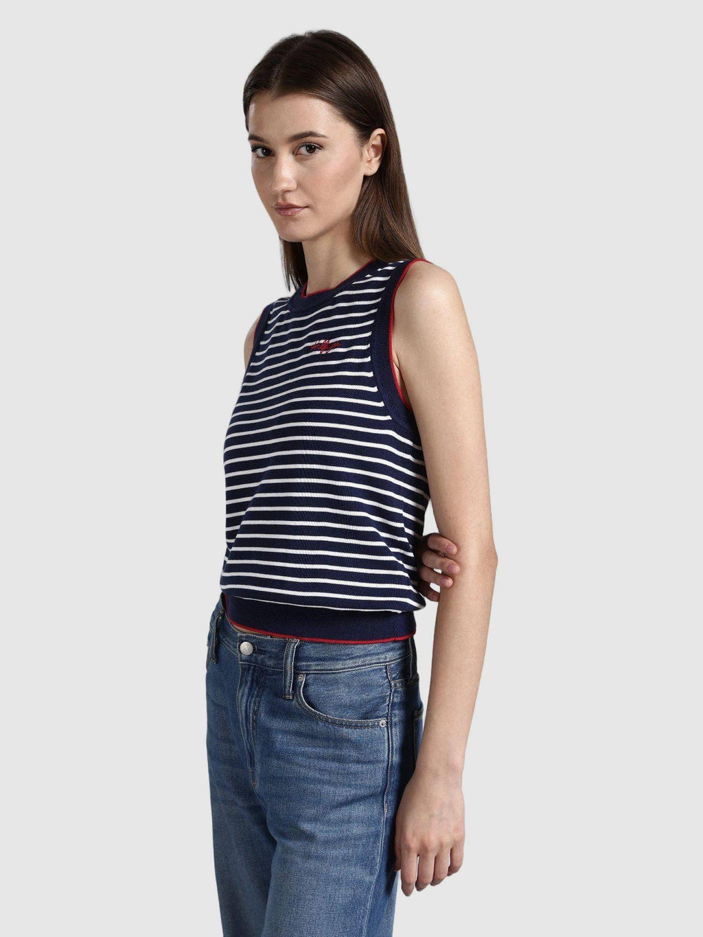 Regular Fit Cotton Crew Neck Vest Top | TT98 - view 3
