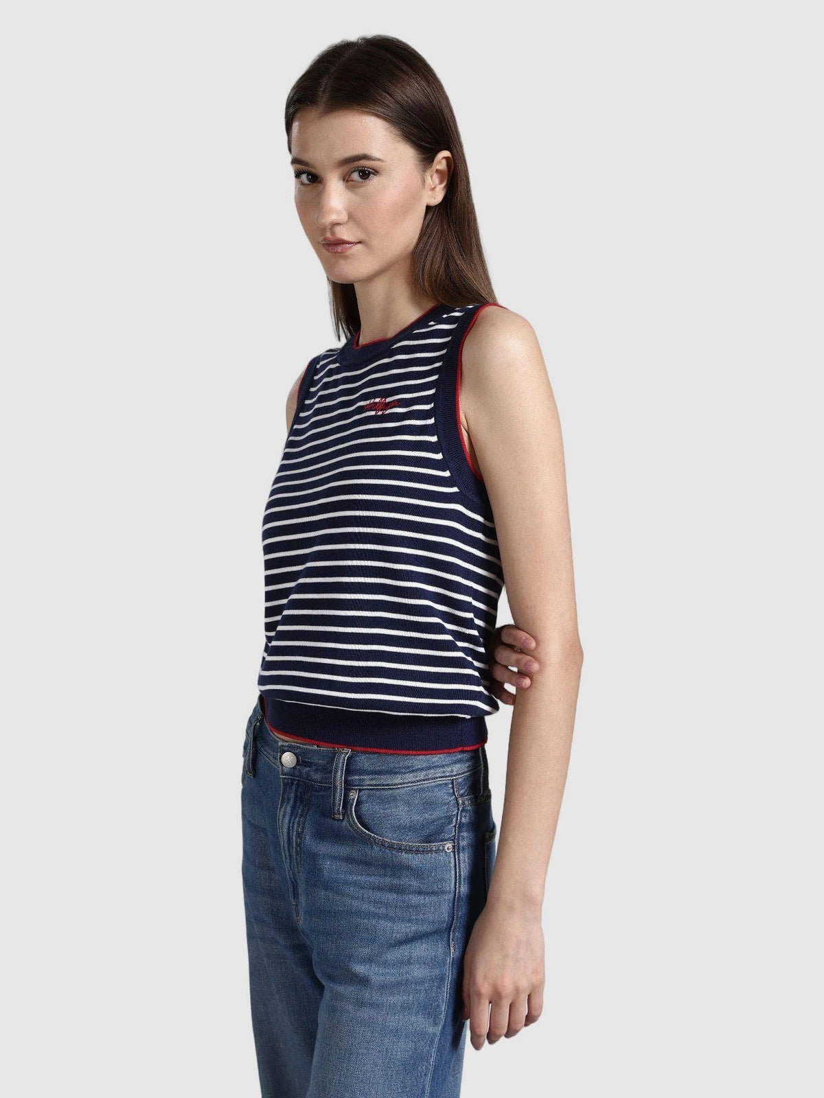 Regular Fit Cotton Crew Neck Vest Top | TT98 - view 3