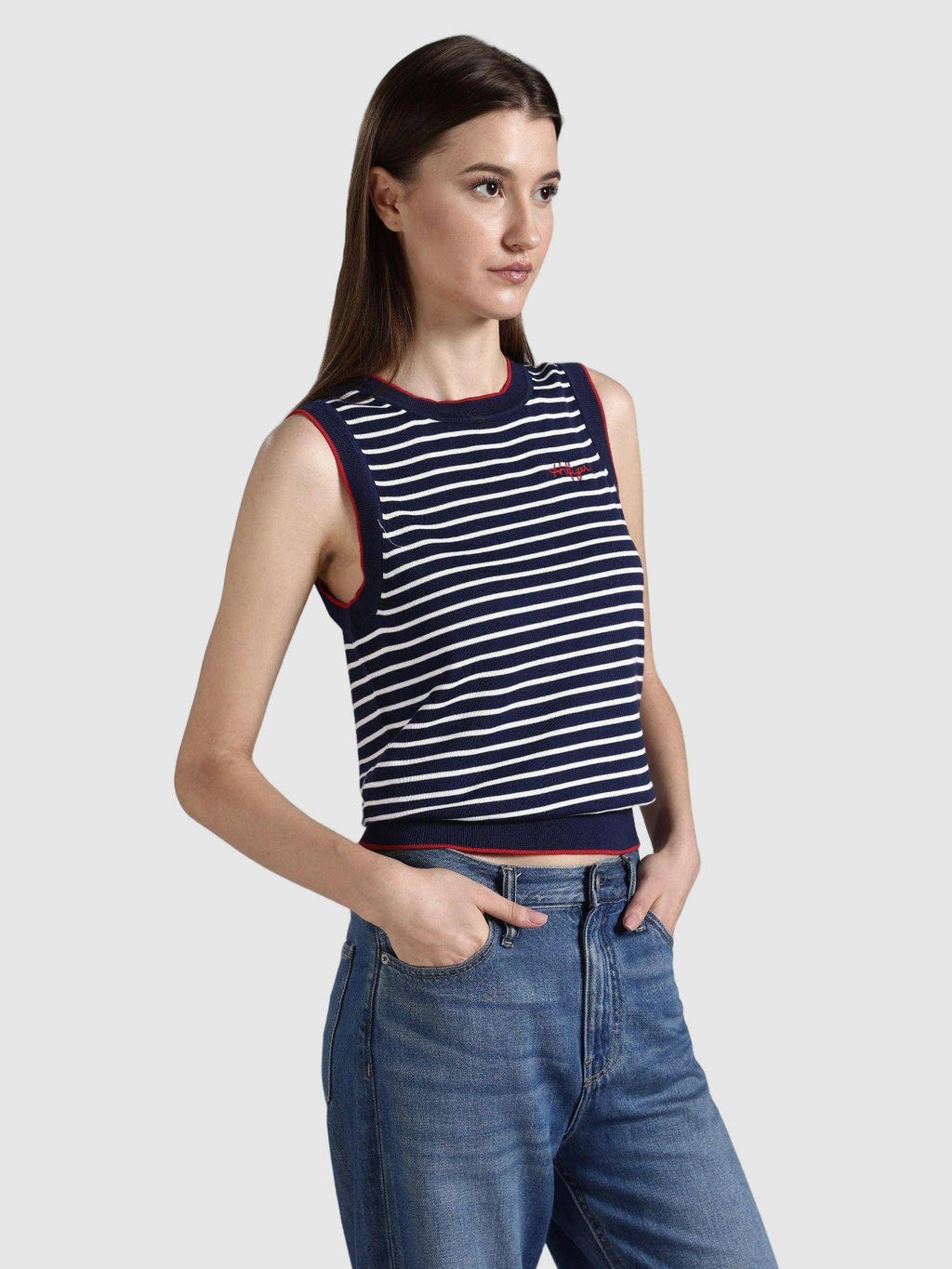 Regular Fit Cotton Crew Neck Vest Top | TT98 - view 4