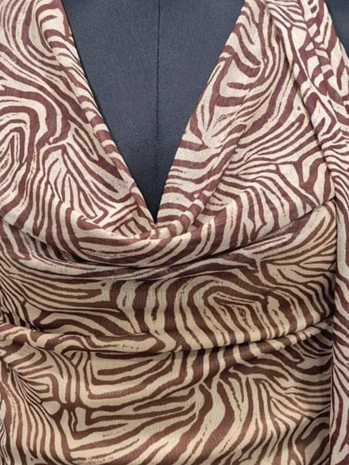 Animal Print Cowl Neck Scarf Detail Crop Top | CT61 - view 5