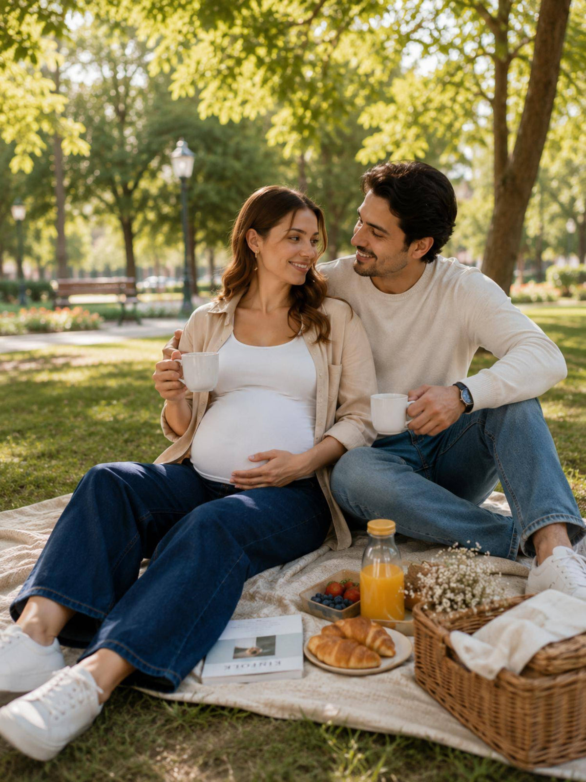 Women's Cotton Denim Blue Maternity Jeans | RF89 - view 5