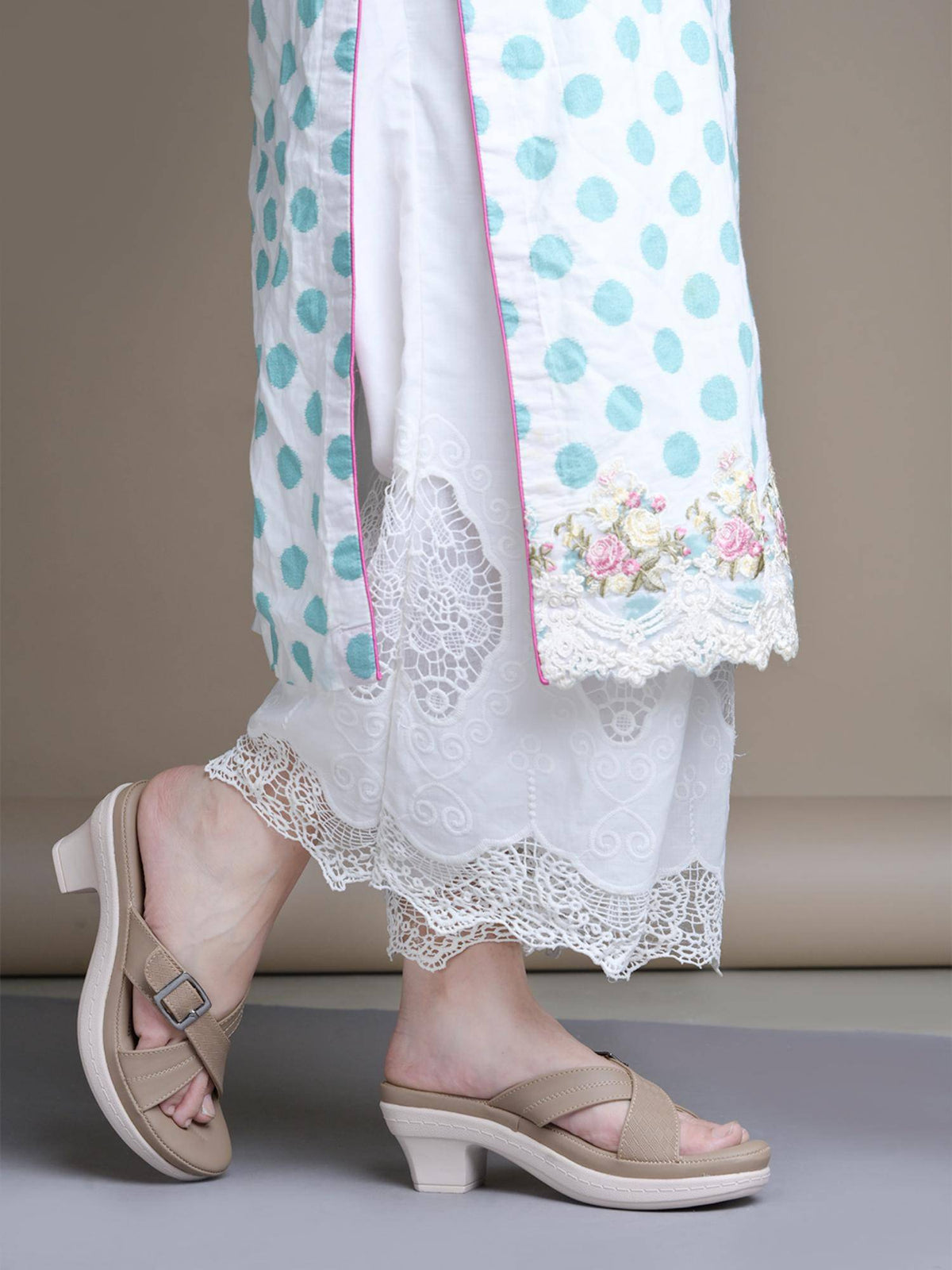 Comfortable Tan Doctor Sole Heels for Women | H78 - view 3