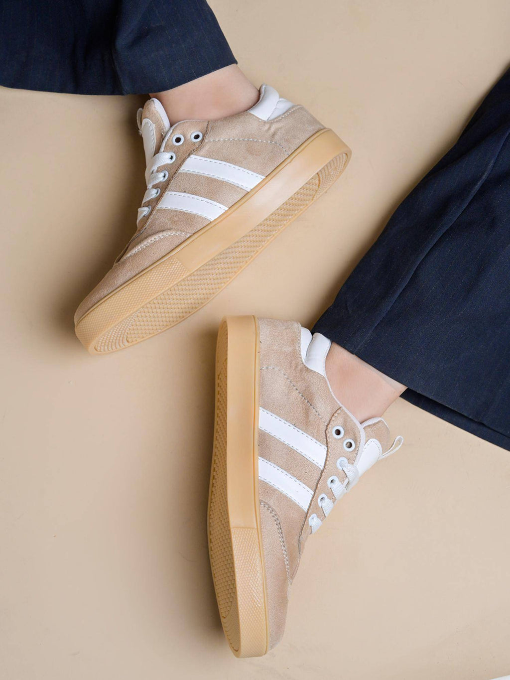 Beige Smart Sneakers for Women | SN09 - view 3