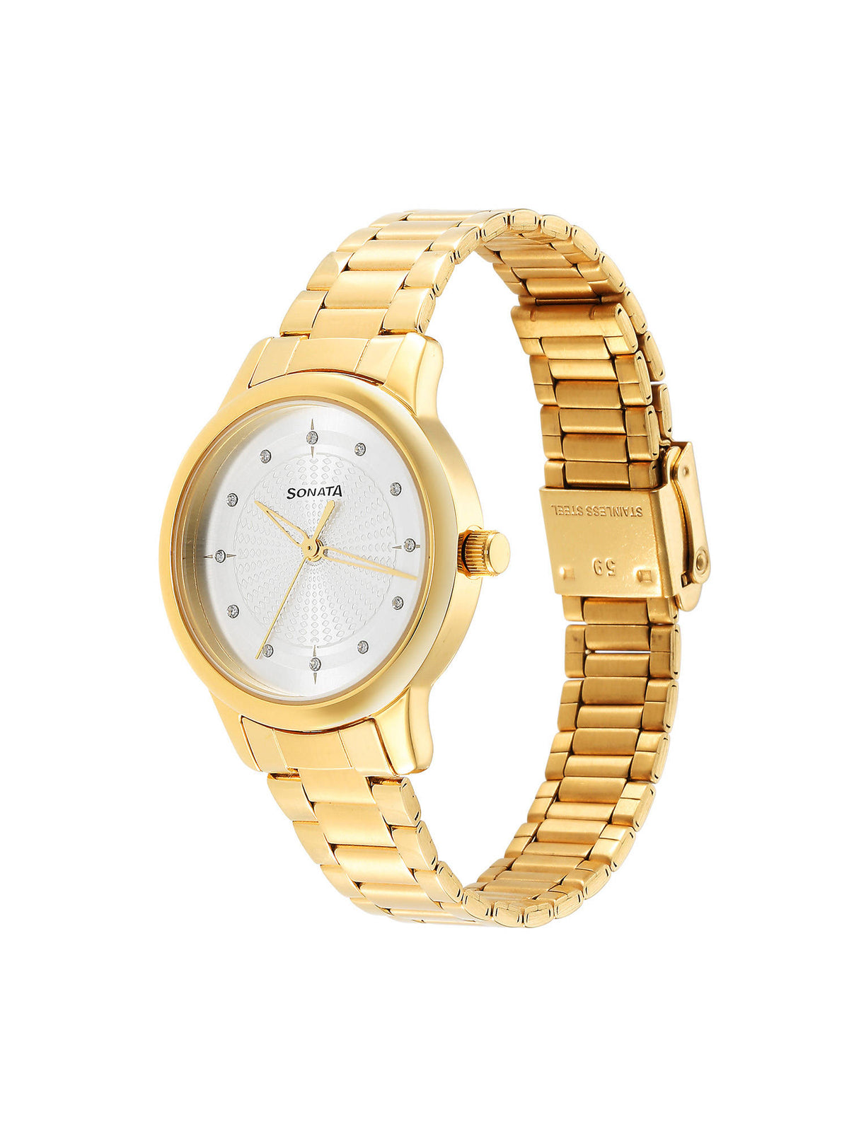 Classic Gold 8178YM01 White Dial Analog watch for Women | W92 - view 2